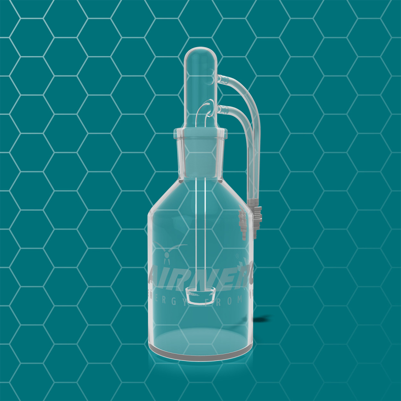 Glass bottle & sparkling element (standard device old) - with side bottle
